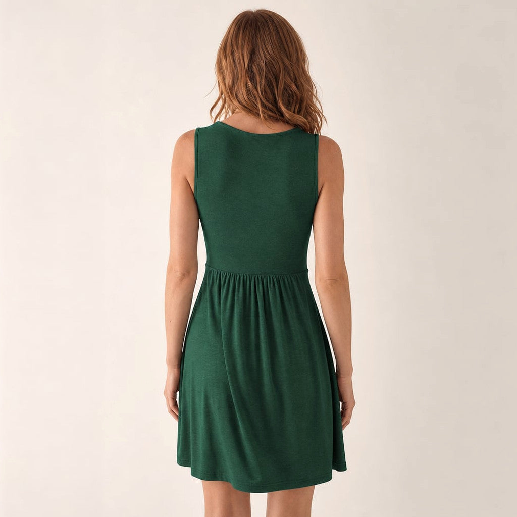 A-Line Mini Dress Sleeveless Flared Skirt – Molieri