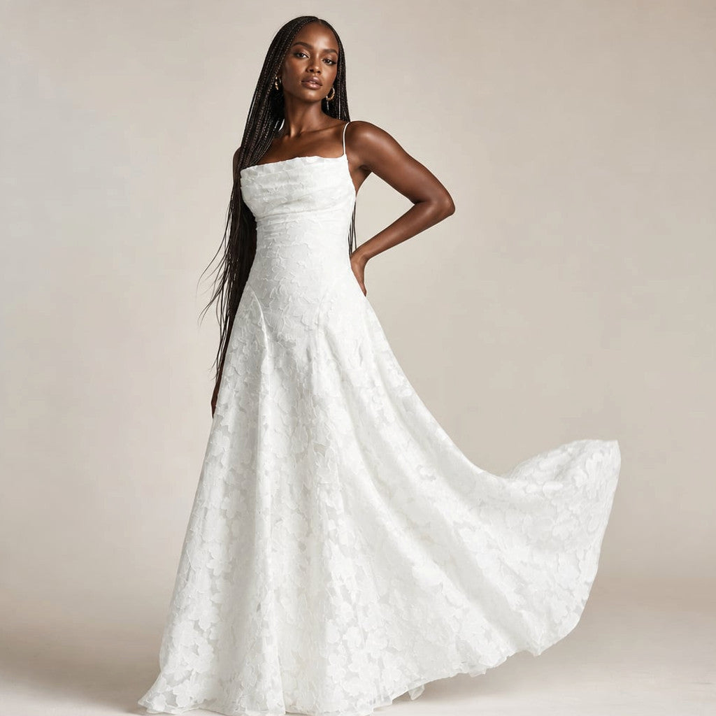 Floral Maxi Dress Thin Strap Summer – Molieri