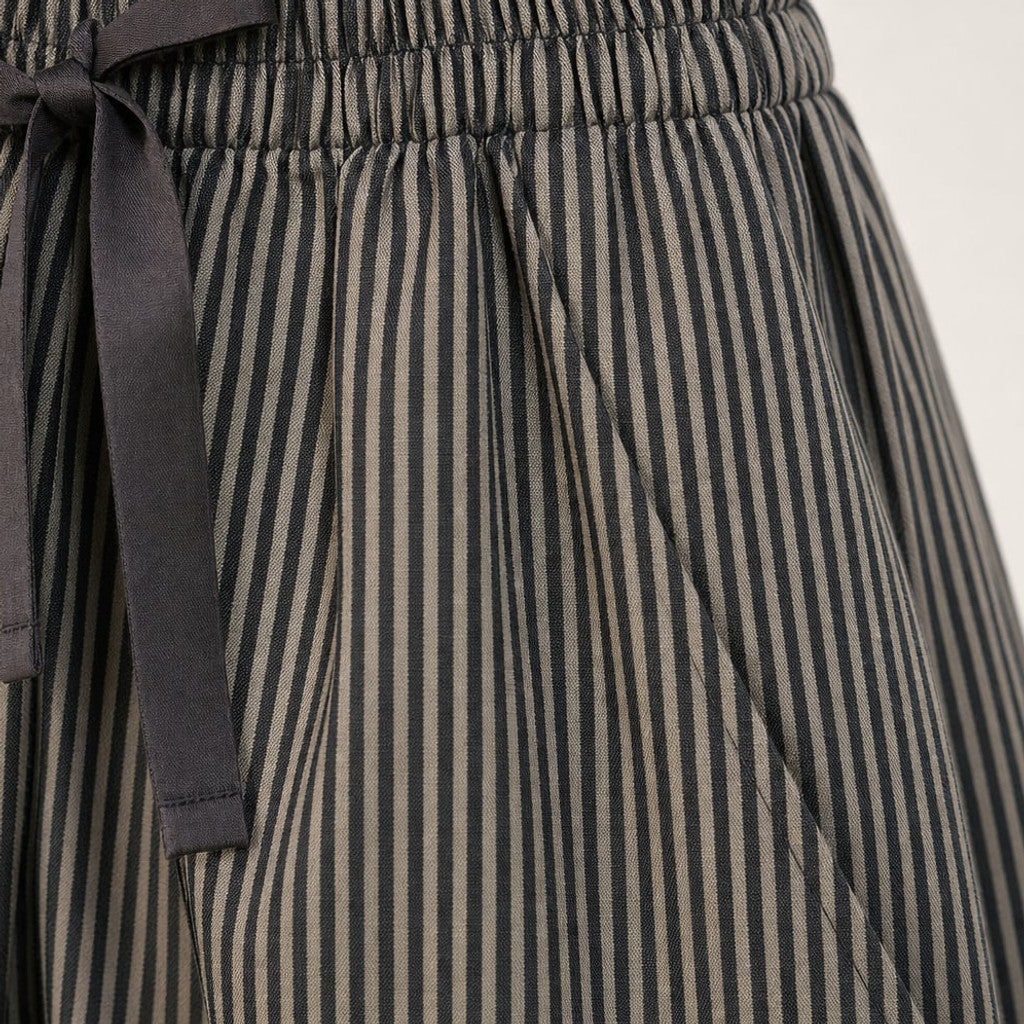 Wide Barrel-Leg Pant Elasticated Waist Grey – Molieri