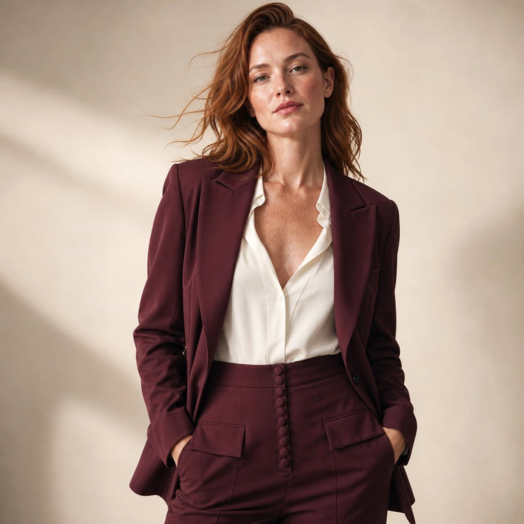 Suit Trouser Wide-Leg Two-Piece Blazer Peaked Lapel – Molieri