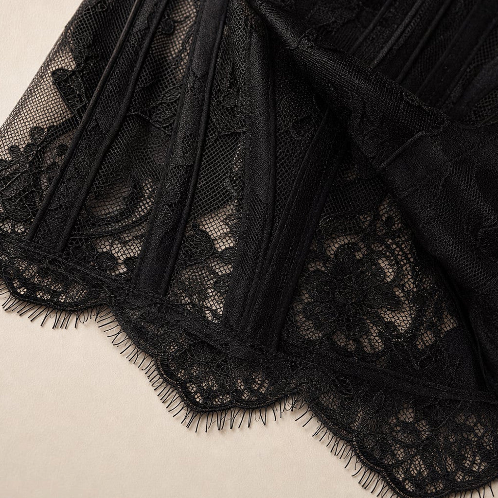 Lace Corset Mini Dress Built-In Shaping Panel – Molieri