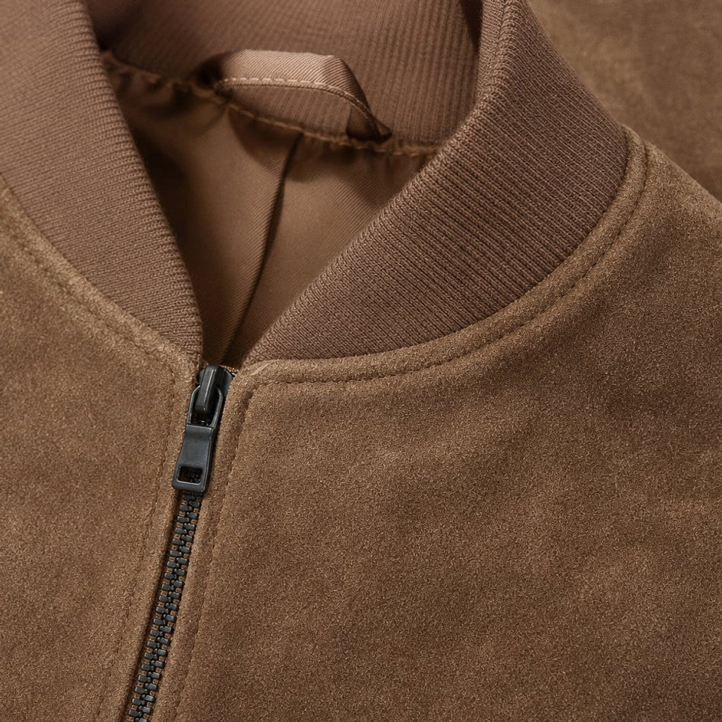 Bomber Jacket Snake-Texture Oversized Brown – Molieri
