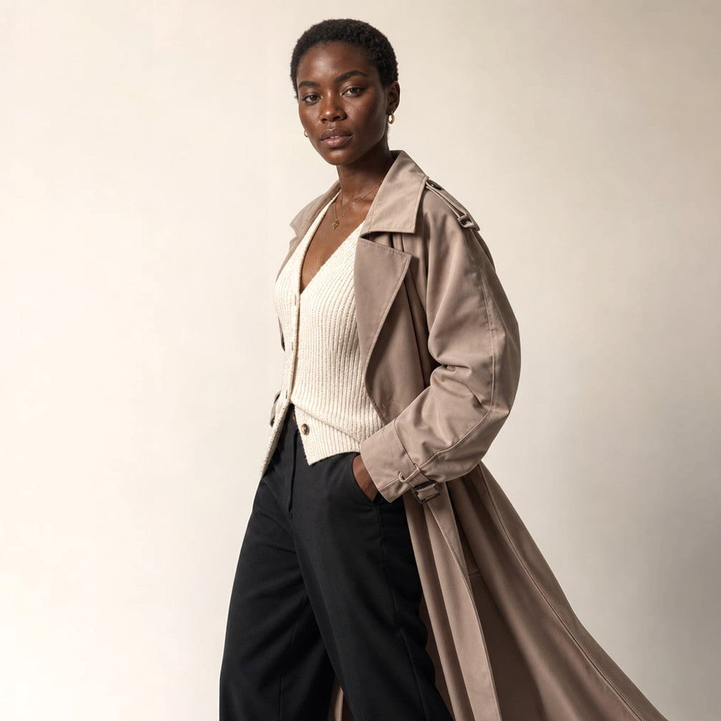 Longline Trench Coat Oversized Belted Mocha – Molieri