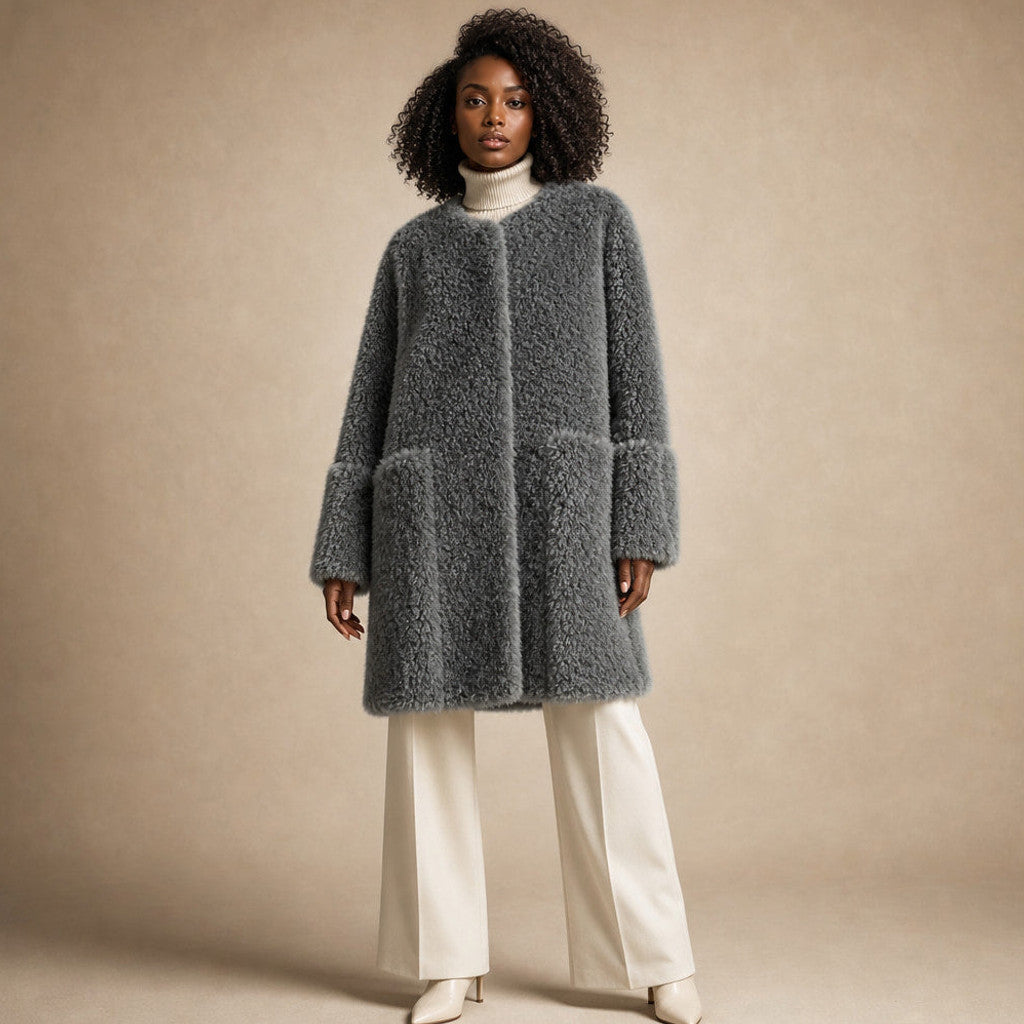 Avicia | Teddy Coat Wrap Front Draped – Premium Editorial