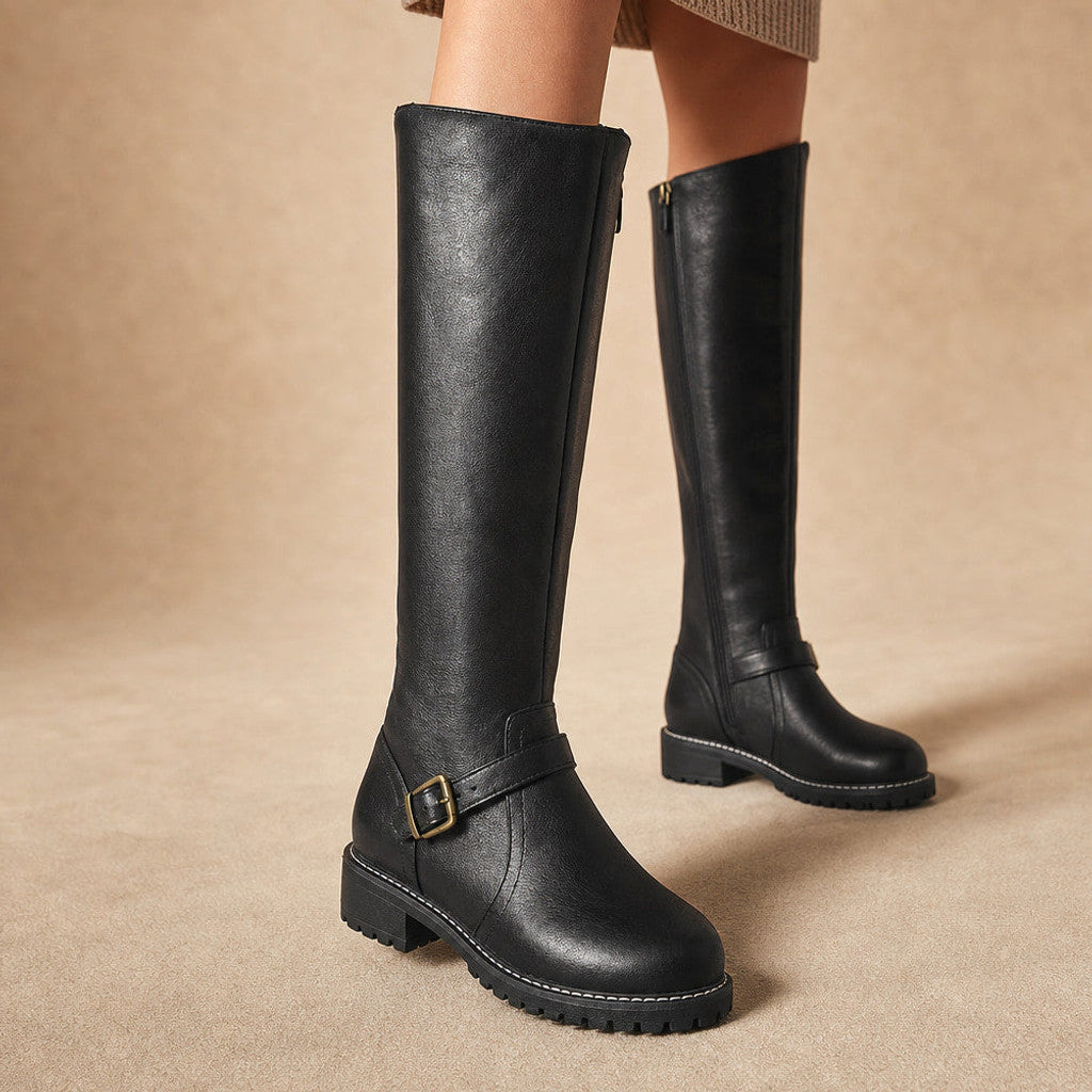 Benilde | Chelsea Boots Tall Shaft Arch Support Black – Product Photo