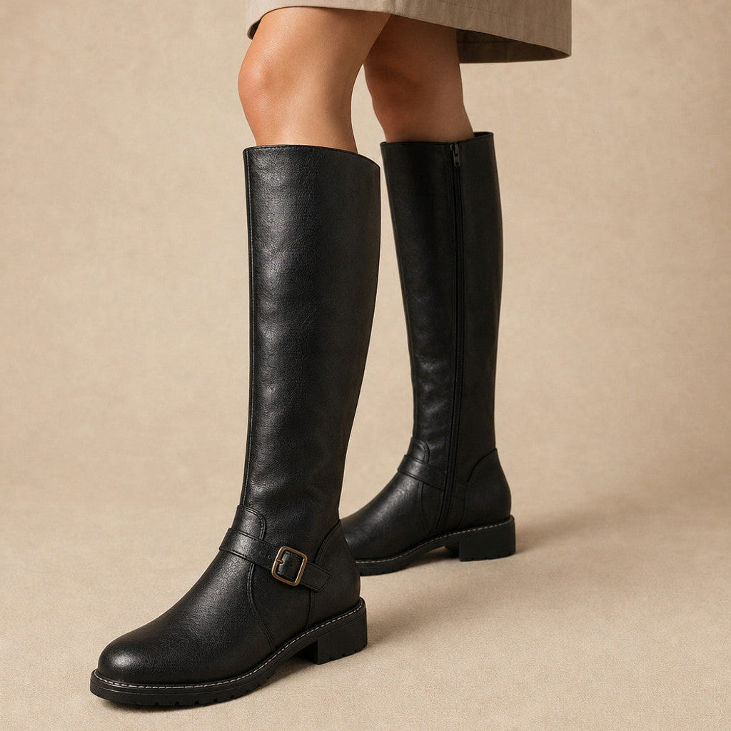 Benilde | Chelsea Boots Tall Shaft Arch Support in Black – Premium Editorial