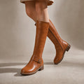 Benilde | Chelsea Boots Tall Shaft Arch Support Light Brown – Product Photo
