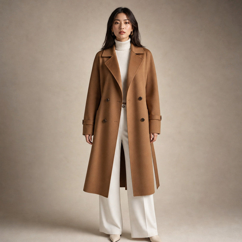 Clariana | Wool Coat Satin-Lined Straight Cut – Premium Editorial