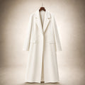 Clarissa | Double-Breasted Trench Coat Lapel Collar White – Product Photo