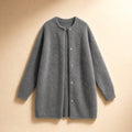 Clemency | Knitted Cardigan Dropped Shoulder Button Front Grey – Product Photo