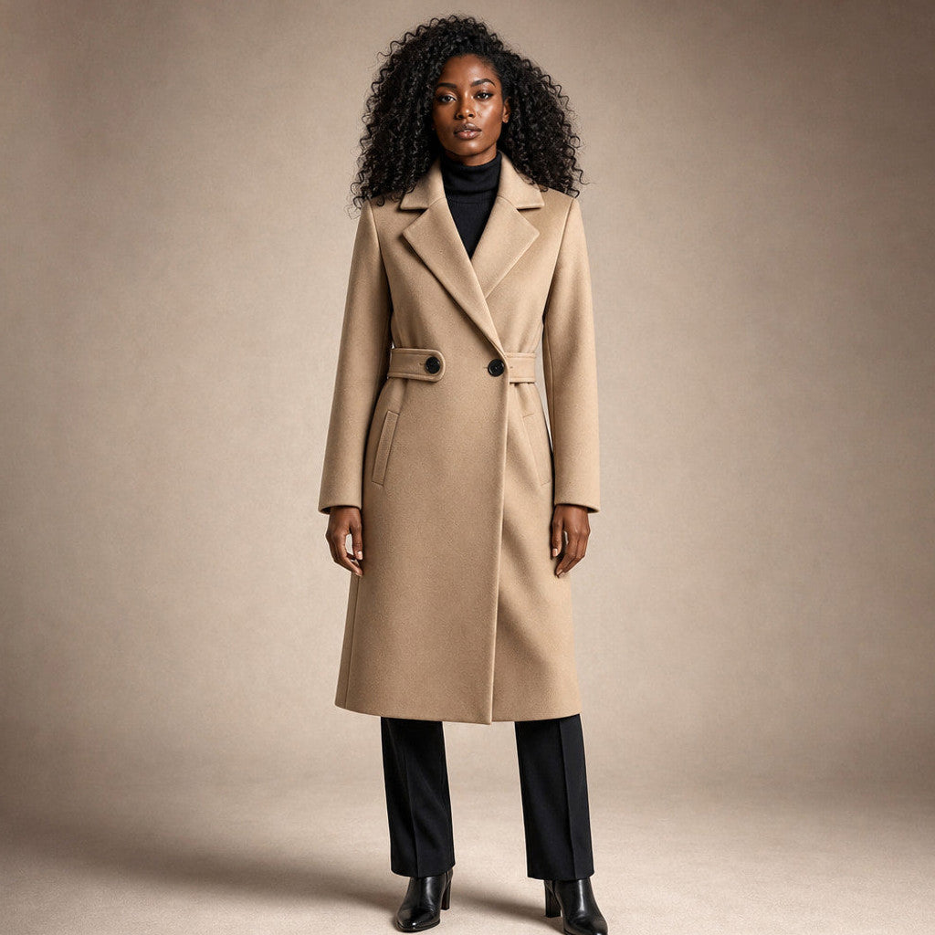 Dulcinea | Belted Winter Coat Mid-Length – Premium Editorial