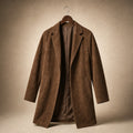 Eurydice | Suede Trench Coat Wide Lapel Brown Brown – Product Photo