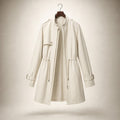 Florelia | Belted Trench Coat Double-Breasted White – Product Photo