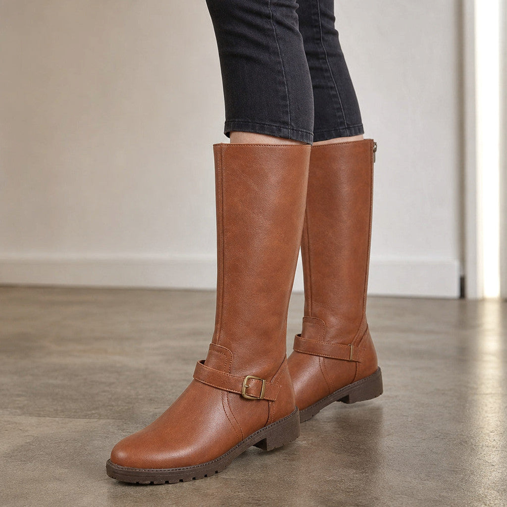 Germaine | Chelsea Boots Cushioned Footbed Low Heel – Styled Editorial Shot