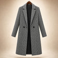 Gertrude | Houndstooth Wrap Coat Belted Grey Grey – Product Photo