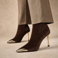 Hortense | Chelsea Boots Gold Toe Cap Stiletto – Premium Editorial