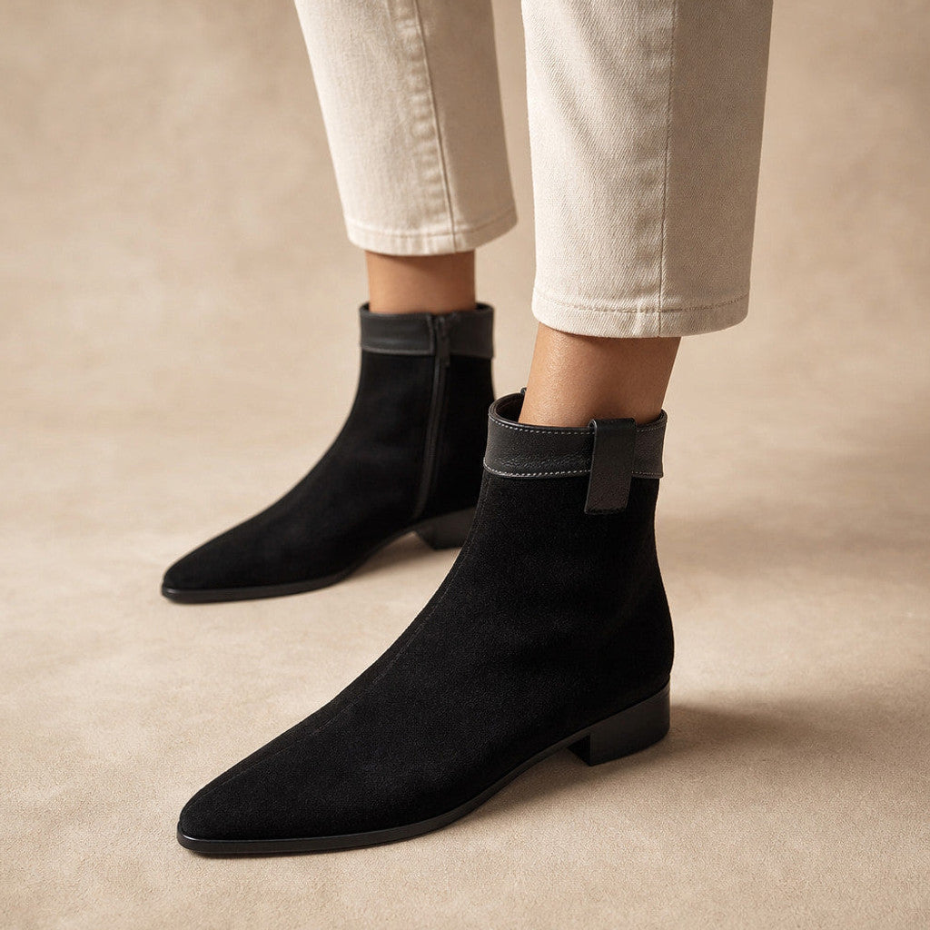 Margolotte | Suede Chelsea Boots Pointed Toe – Product Photo