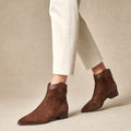Margolotte | Suede Chelsea Boots Pointed Toe Brown – Product Photo