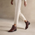 Mathilda | Chelsea Boots Pointed Toe Star Studs Brown – Product Photo