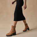 Nerissa | Buckle Strap Chelsea Boots Lug Sole Brown – Product Photo