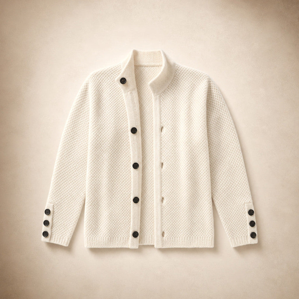Orsola | Open-Front Cardigan Soft Knit White – Product Photo