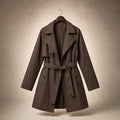 Selena | Belted Double-Breasted Trench Coat Brown Brown – Product Photo