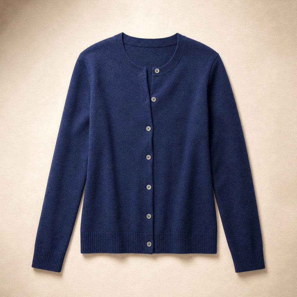 Thabitha | Button-Front Cardigan Round Neck – Product Photo