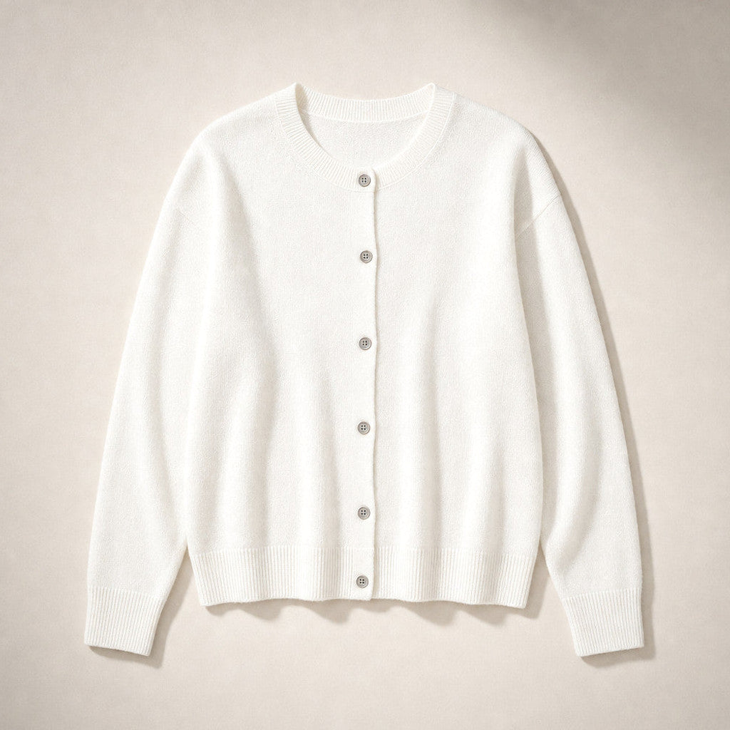 Thabitha | Button-Front Cardigan Round Neck – Product Photo