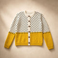 Waltrude | Knit Cardigan Polka Dot Colourblock – Product Photo