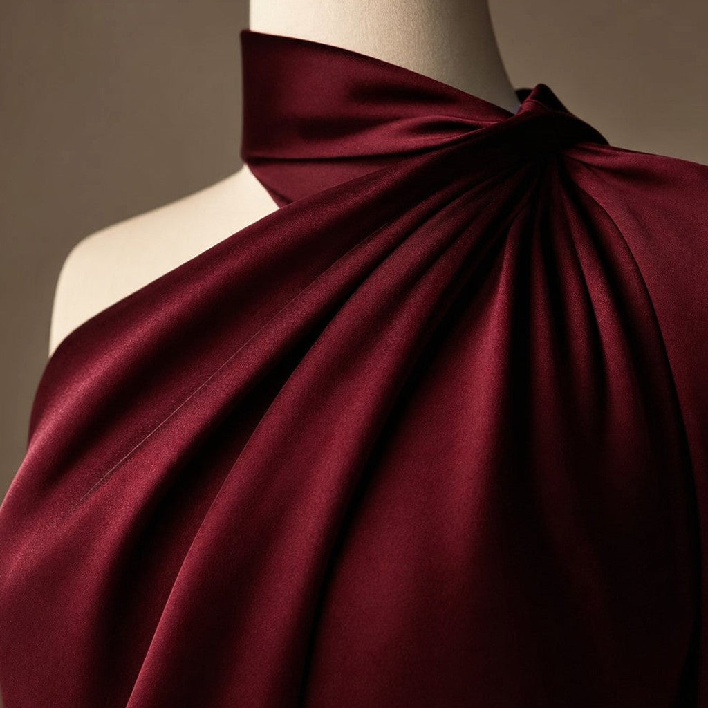 Maxi Dress One-Shoulder Draped Asymmetric Formal – Molieri