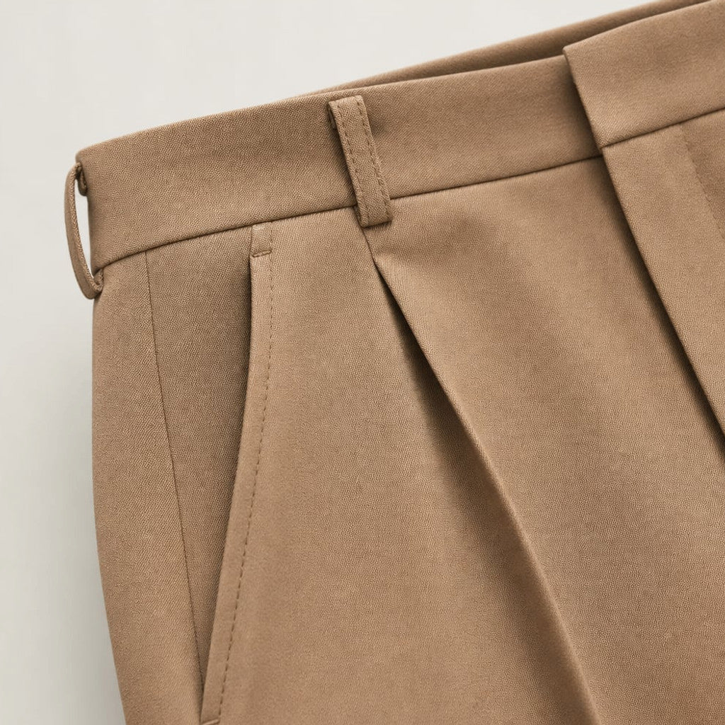 Wide-Leg Suit Trouser High Waist Tailored Summer Fabric – Molieri